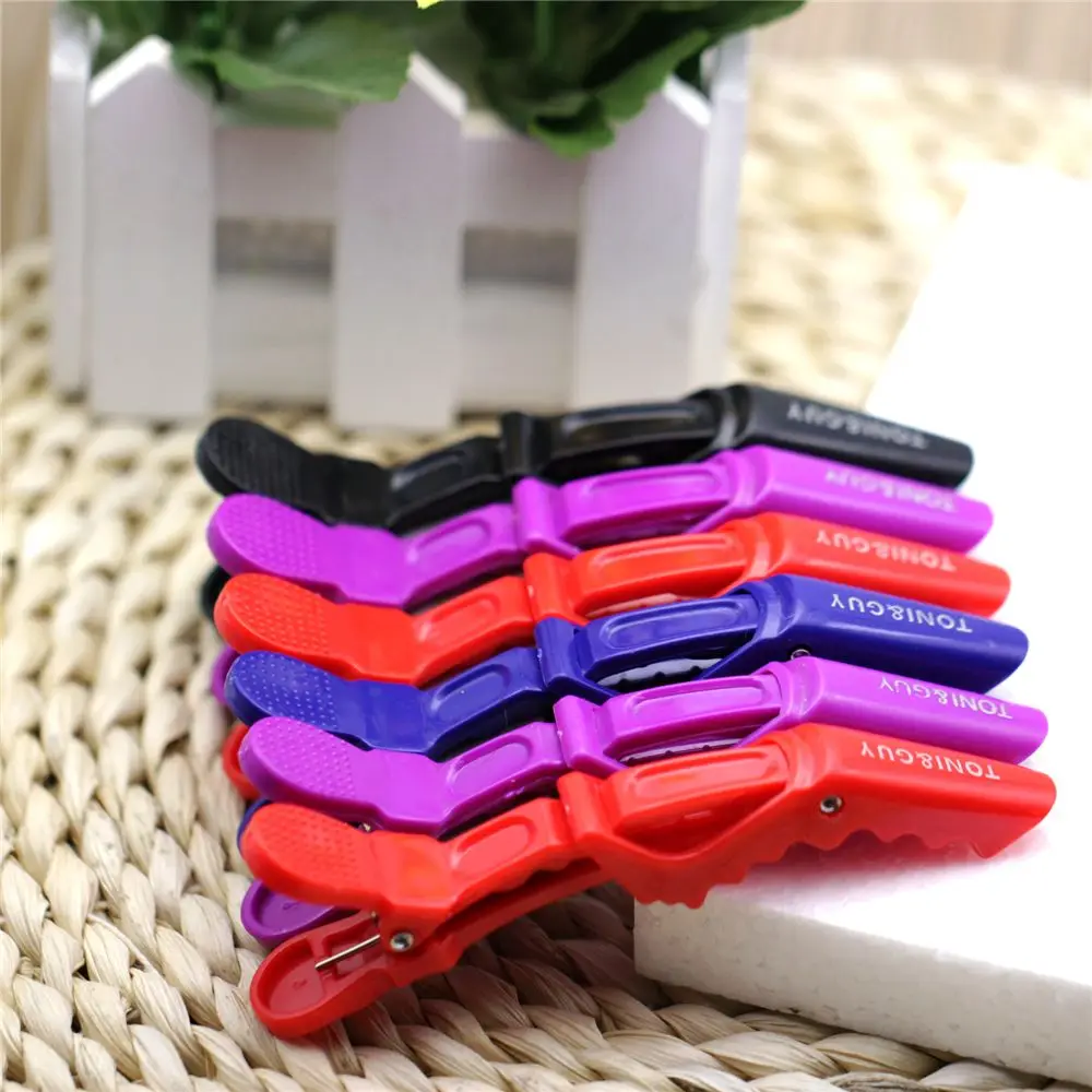 6 шт/1 шт. 100% Укладка волос парикмахерский салон зажимы Пластик крокодил когти с