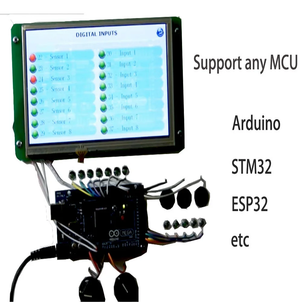 DWIN 5-дюймовый HMI Интеллектуальный UART TFT ЖК-дисплей модуль 800*480 промышленный для