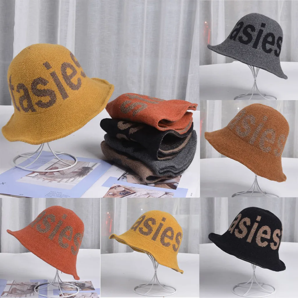 SAGACE популярная разноцветная Женская осенне зимняя шерстяная шапка с буквенным