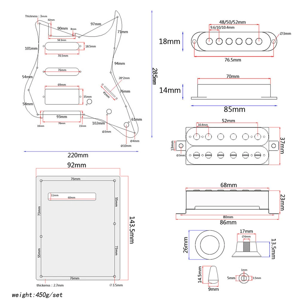 1 комплект металлический прочный Набор пикапов для крыла гитарных басов | Спорт и