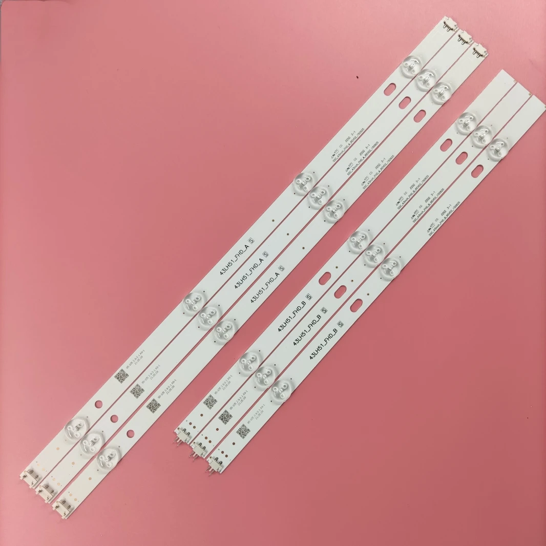 6 светодиодный ных панелей для подсветки 43LH590V 43LF510V 43LF5100 43LH5100 43LH570A 43LH520V 43LH511T 43LH513V 43LJ515V 43LH510V 43LH570V
