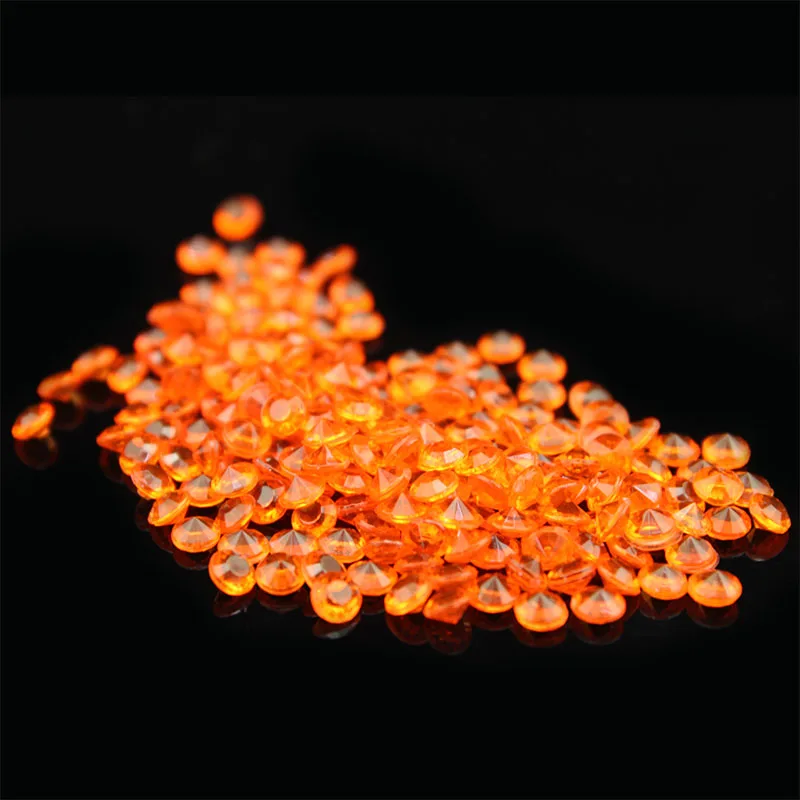 Coral Orange Алмазные свадебные конфетти декорация драгоценные камни 8 мм 2CT 2000 шт. в упаковке, Разбрасыватели конфетти для стола, прозрачные кристаллы, центральный элемент, вечерние принадлежности - Цвет: Coral Orange