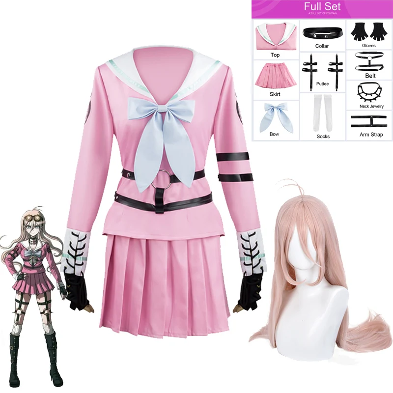 

Costume Miu Iruma Cosplay Wigs Danganronpa V3:Killing Harmony Women Sailor Suit Halloween Carnival Uniform Sets Free Accessories