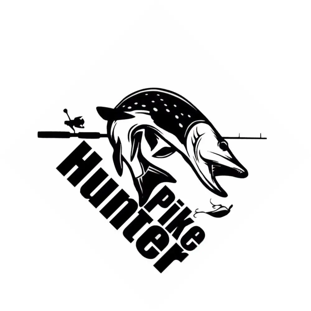 Модный Охотник на щуку Стайлинг наклейка рыбалку автомобиль тунец Золотая Рыба