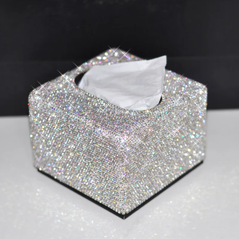 Квадратная коробка для салфеток Кристальный чехол кожаная бумажная полотенец