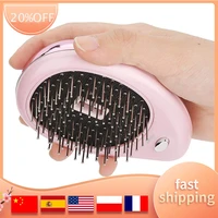 electric lonic hair brush mini massage with ionic hair brush vibration therapy portable anti static massage electric comb