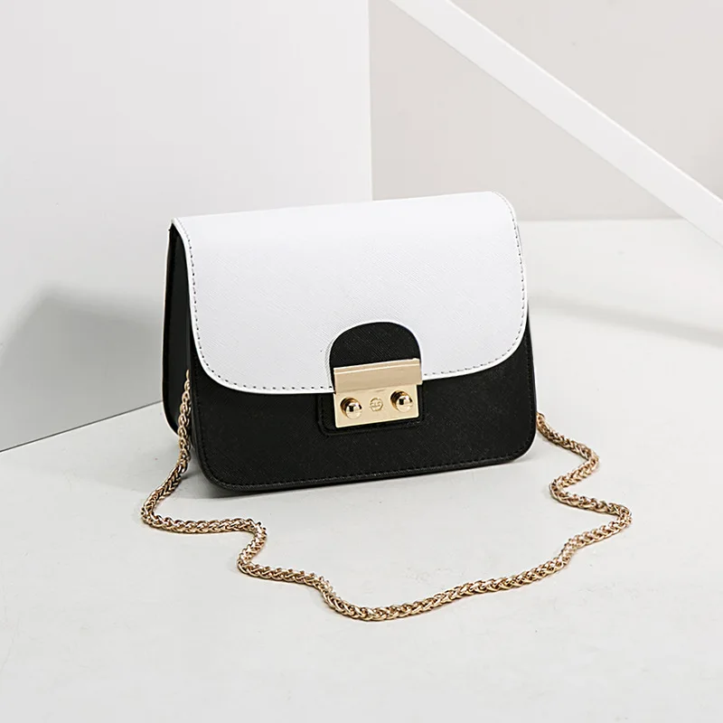 

Bags of Women Female Bag 2020 New Female Bag Pu Female Bag Chain Bag Female Small Square Bag Lock Single Shoulder Diagonal Bag
