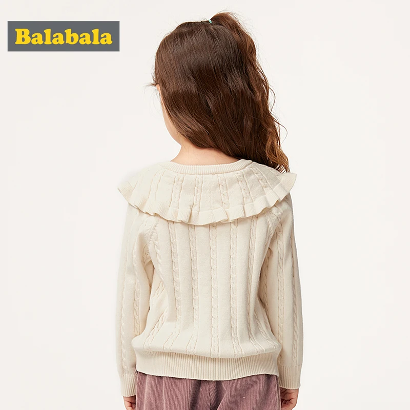 Balabala/детская одежда Детский свитер для девочек Новинка 2019 года Осенняя детская
