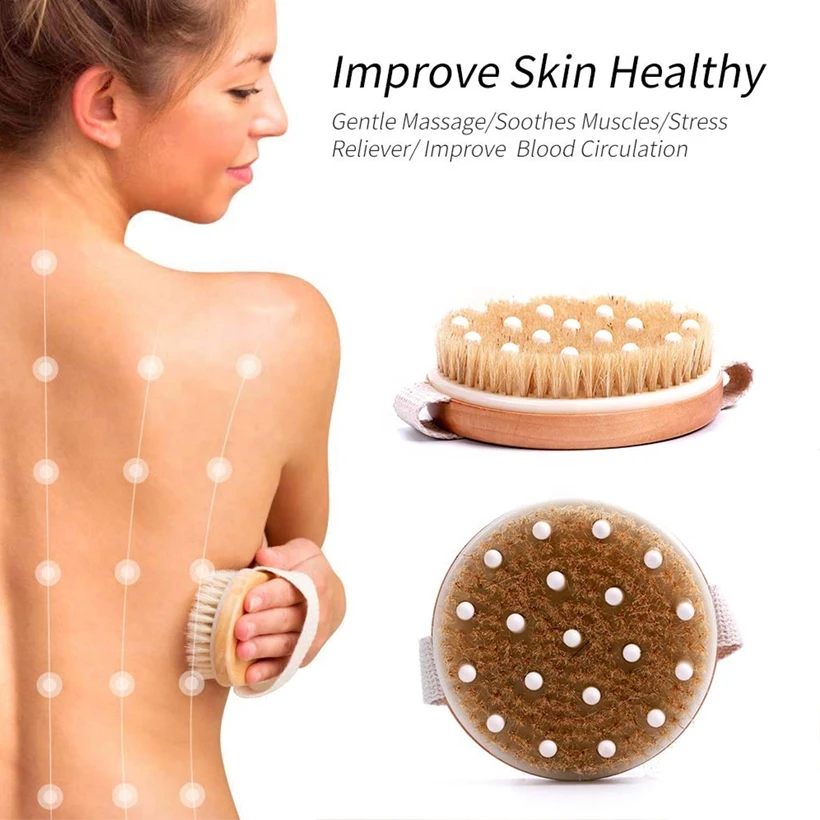 TREESMILE натуральный отшелушивающий щетка для ванны из натуральной щетины