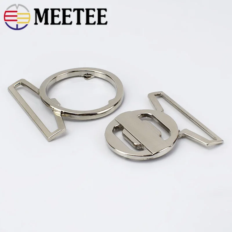 2/4 шт. Meetee 50 мм металлическое пальто с пряжками декоративные кнопки поясные