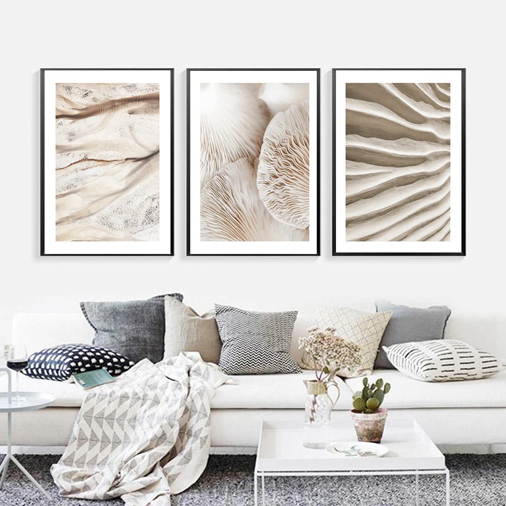 Современный Природа Бежевый постер Пейзаж Холст принты Always Kiss Me Goodnight настенная