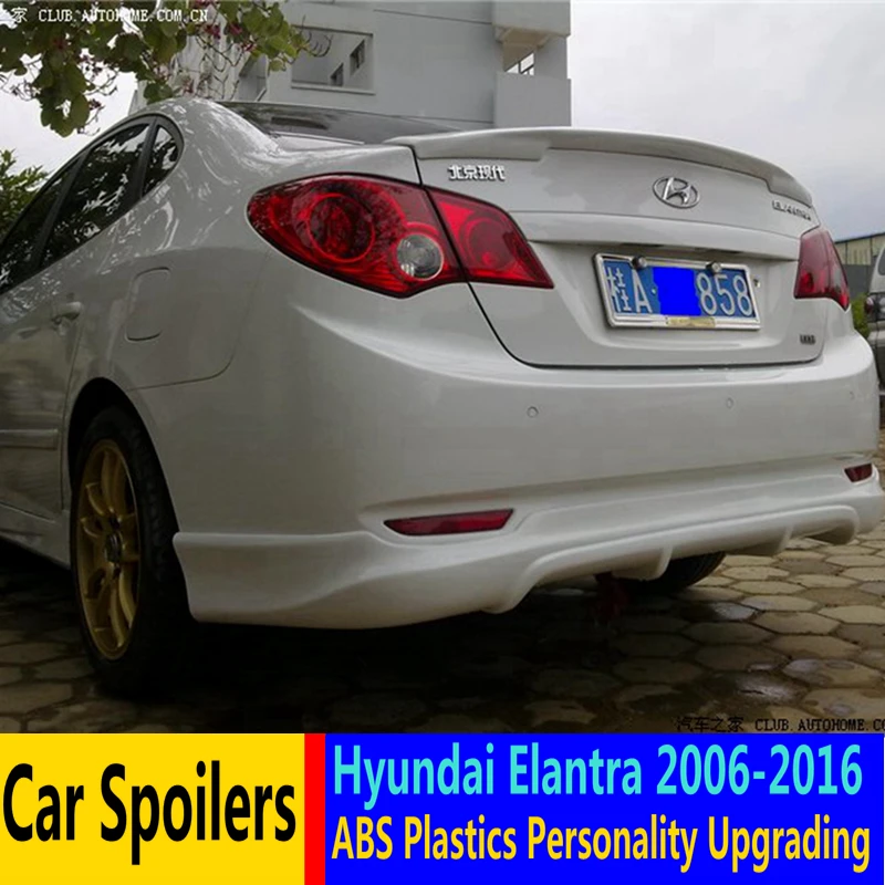 Или Hyundai Elantra 2007 2015 спойлер высокого качества ABS пластик Неокрашенный праймер