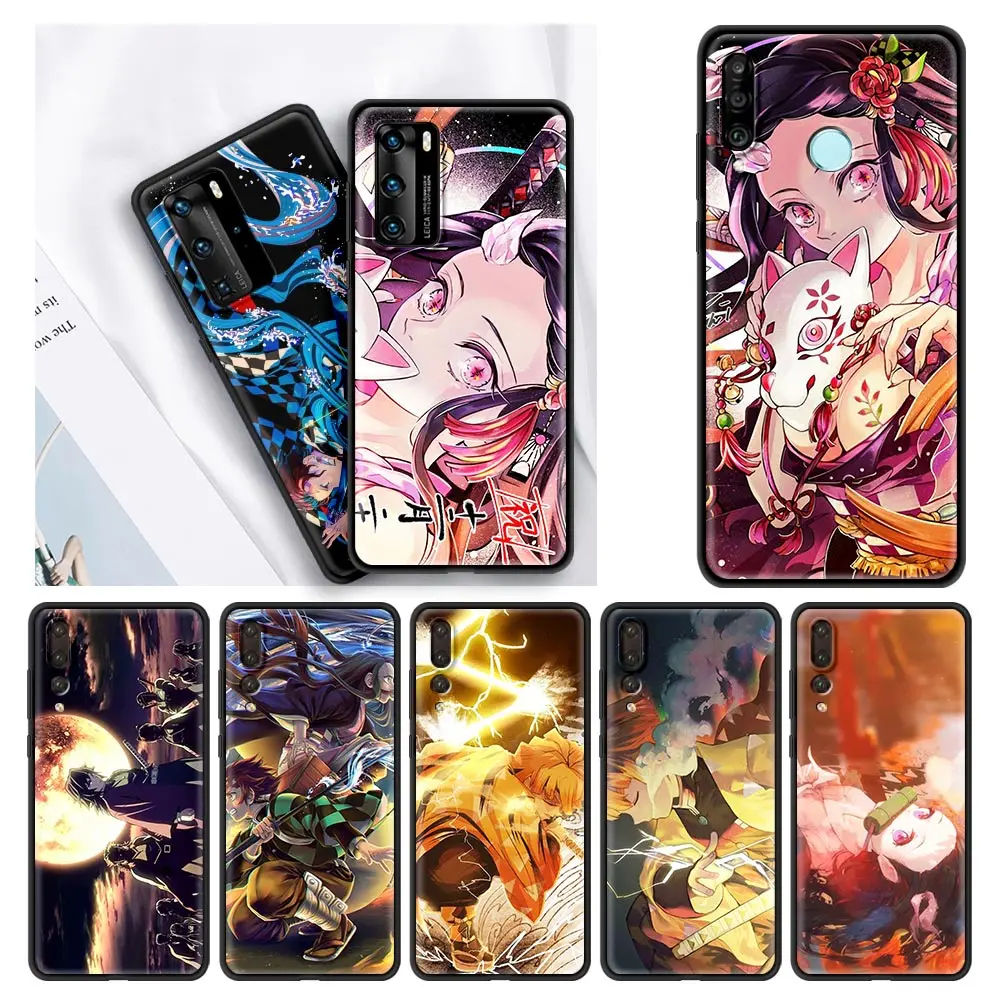 

Demon Slayer Kimetsu No Yaiba Shockproof Cover for Huawei P10 Lite P20 Pro P30 P40 Lite P Smart S 2020 Phone Silicone Shell