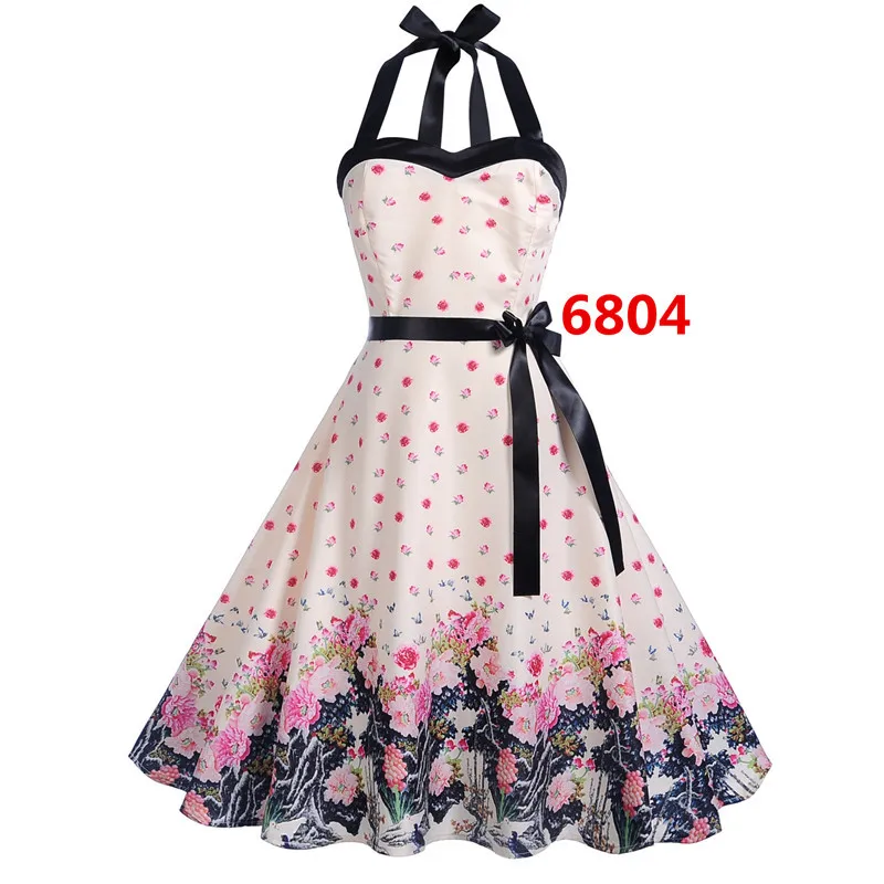 Фото съемка Ретро Хепберн ветер 50's совместное Холтер Slim Fit большая юбка