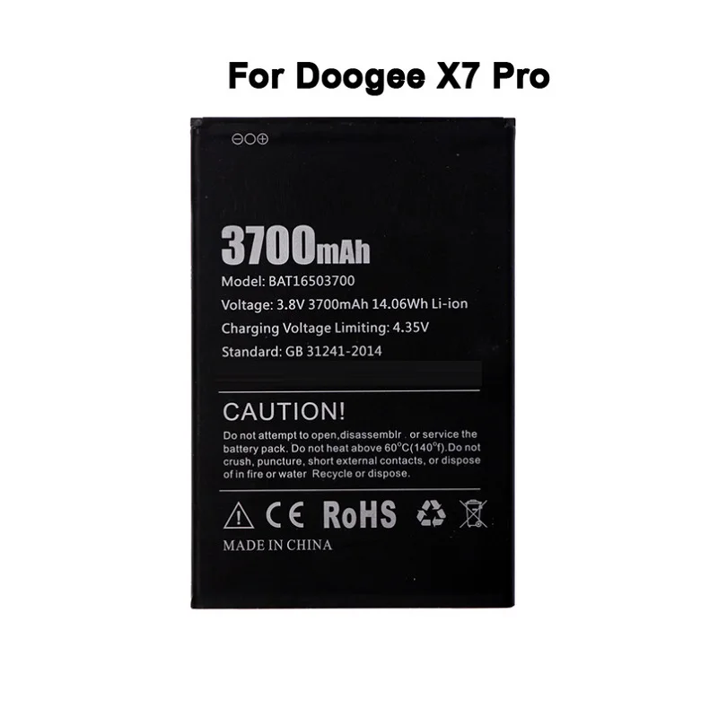 Аккумулятор Для Doogee X7 Pro аккумулятор BAT16503700 3700 мАч | Мобильные телефоны и