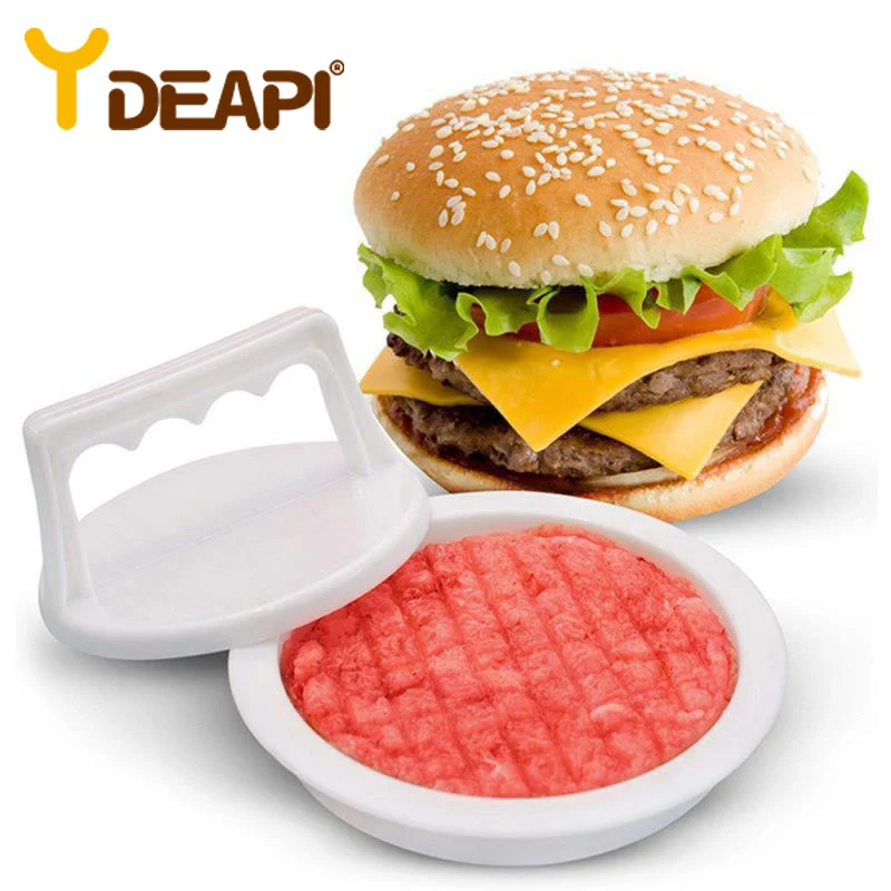 YDEAPI круглый Форма гамбургер Пресс Еда Класс Пластик мяса говядины гриль Пэтти