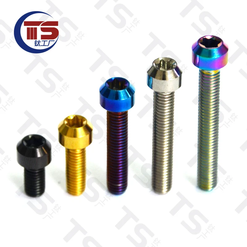 Самонарезающая Фланцевая головка TS Titanium M5/M6X15/20/25 мм из титанового сплава