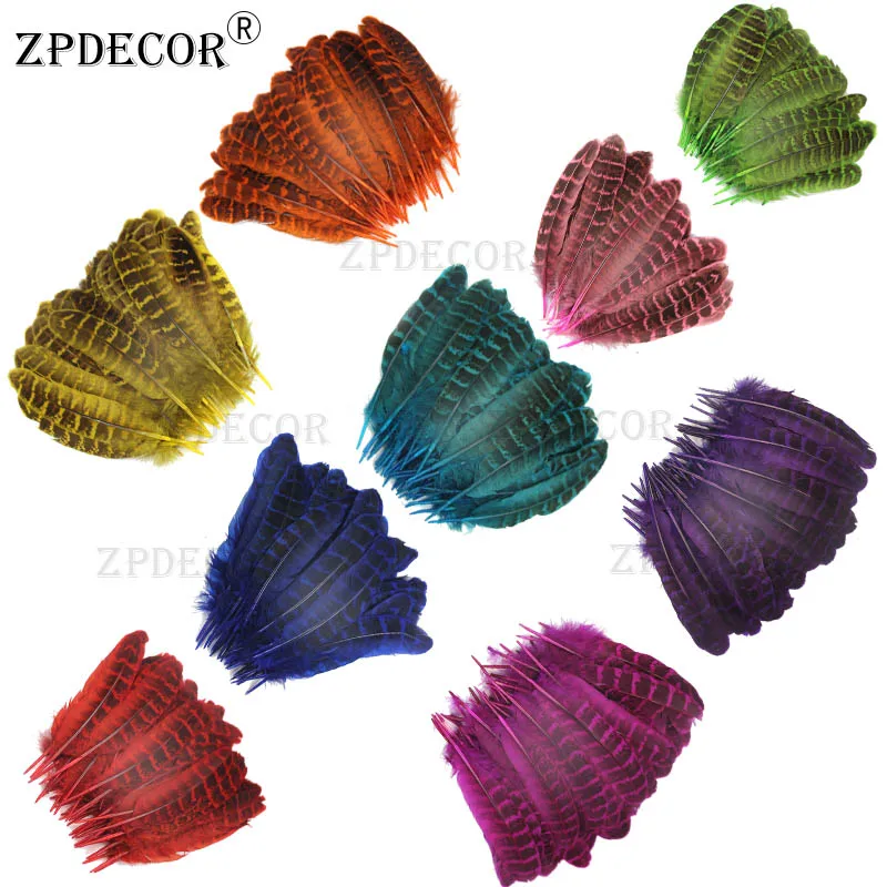 ZPDECOR 10 15 см перья фазана с куриным кольцом крыльев перья|Перо| |