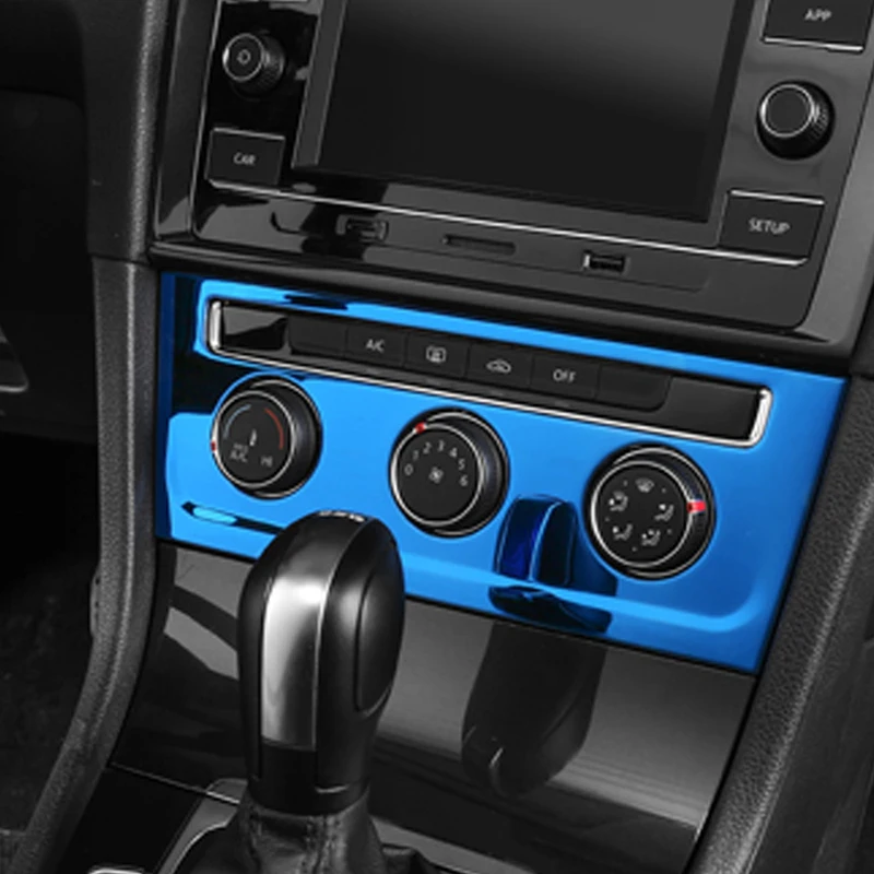 Carманго для VW Volkswagen Golf 7 Golf 7,5 MK7 2013- Автомобильная центральная консоль A/C панель накладка рамка наклейка хромированный аксессуар