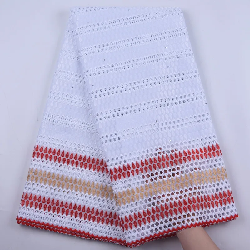 Кружевная ткань с вышивкой из чистого хлопка 2020 африканская сухая кружевная