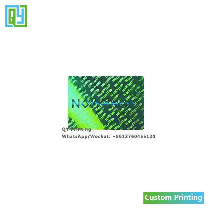 10000pcs 13x17mm Free Shipping Custom Green Hologram Sticker Brand Logo Sticker Laser Holographic Seal