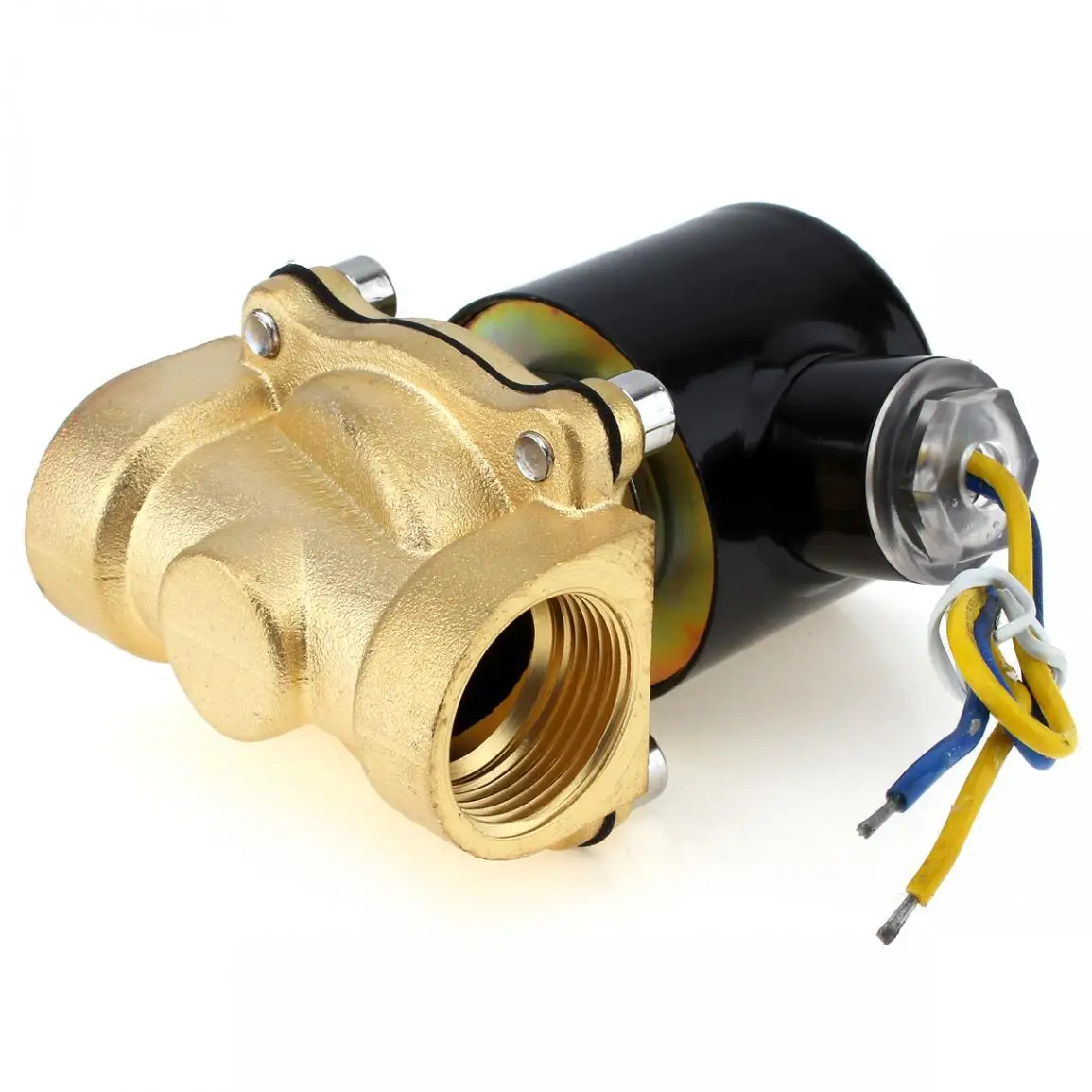 

Solenoid Valve DC 12V 3/4" NPT N/C Brass Normally Closed Electric Valve for Water Oil Air Diesel-Gas Fuels