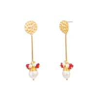natural geometry colour shell pearl earring luxury designer jewelry women mens earrings jewelry stud earing ne1138