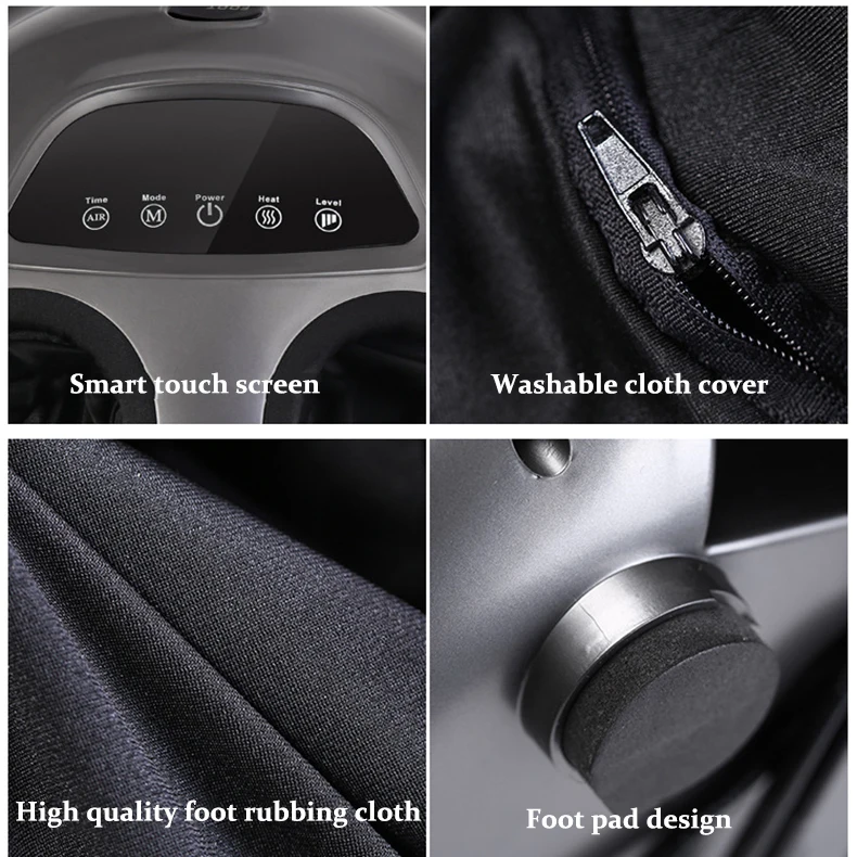 

Electric Antistress Foot Massager Health Care Massage Infrared Heating Therapy Shiatsu Kneading Pain Relief Air Pressure Machine