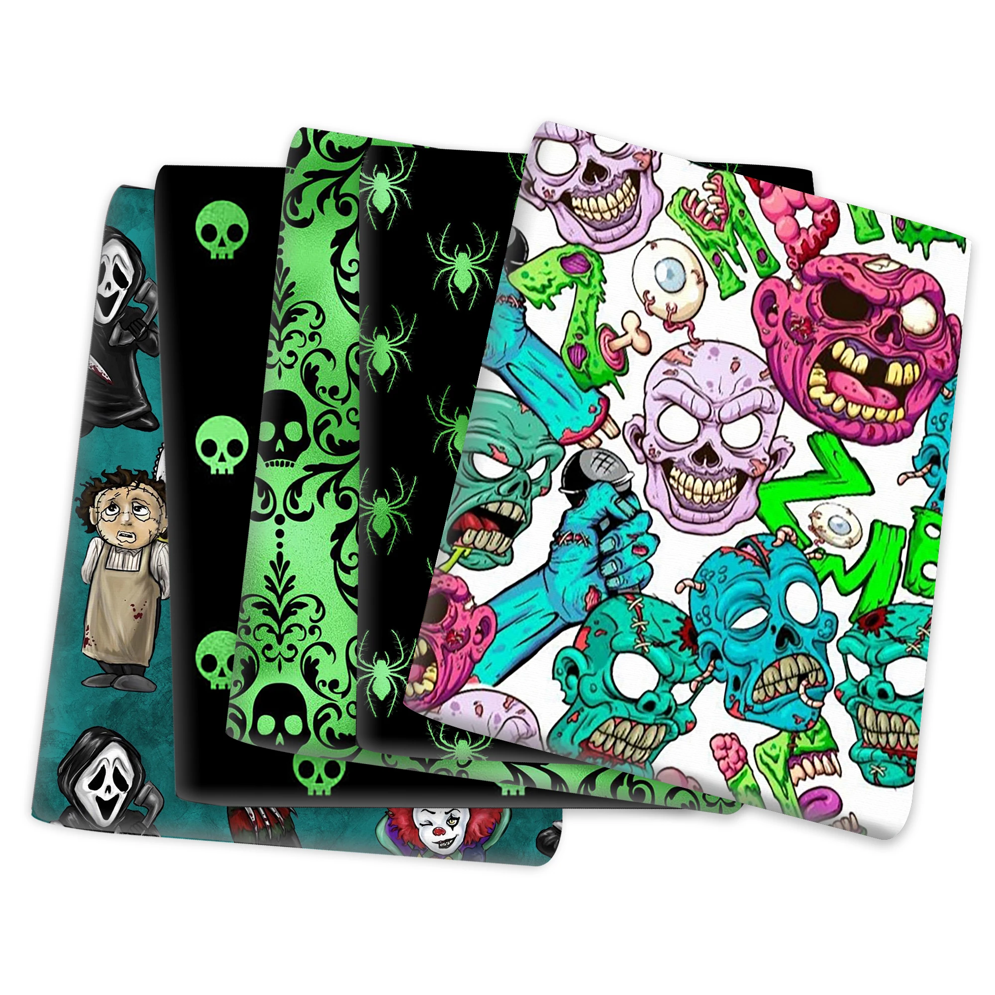 Ткань хлопчатобумажная полиэстеровая с принтом на Хэллоуин 50*145 см - купить по