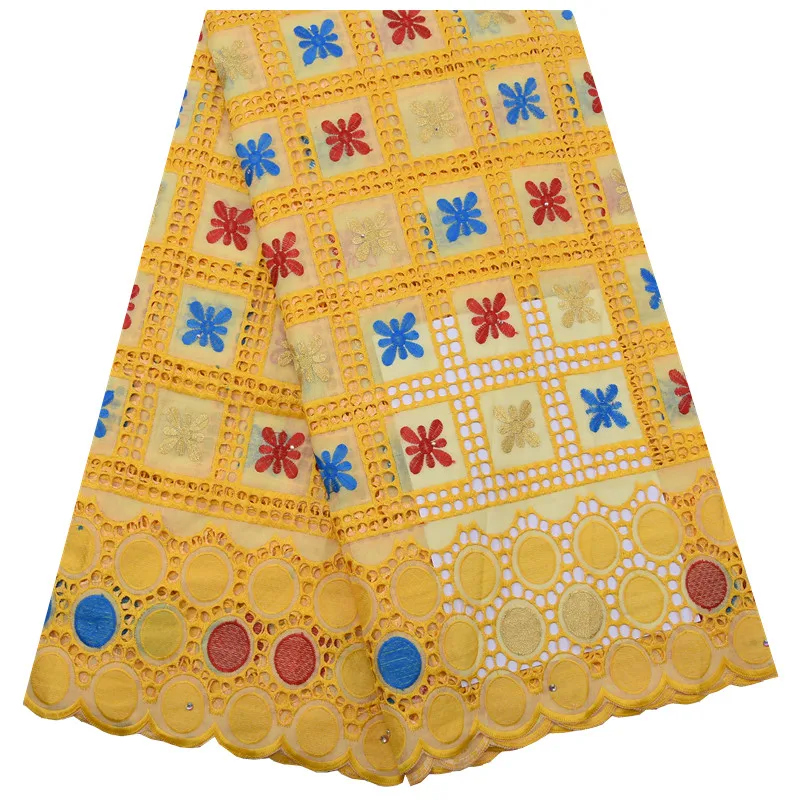 Африканская Высококачественная швейцарская вуаль кружева хлопковая