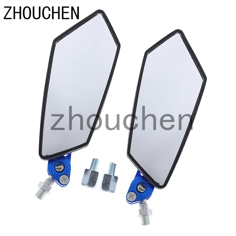 Боковые зеркала заднего вида для мотоцикла скутера мопеда 8/10 мм 2 шт.