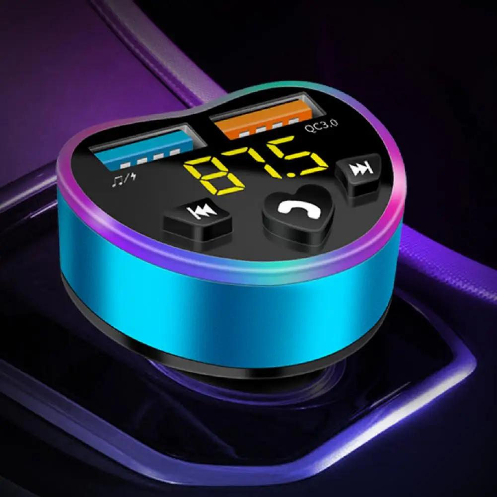 Автомобильное зарядное устройство USB QC-3 0 2 USB-порта в форме сердца |
