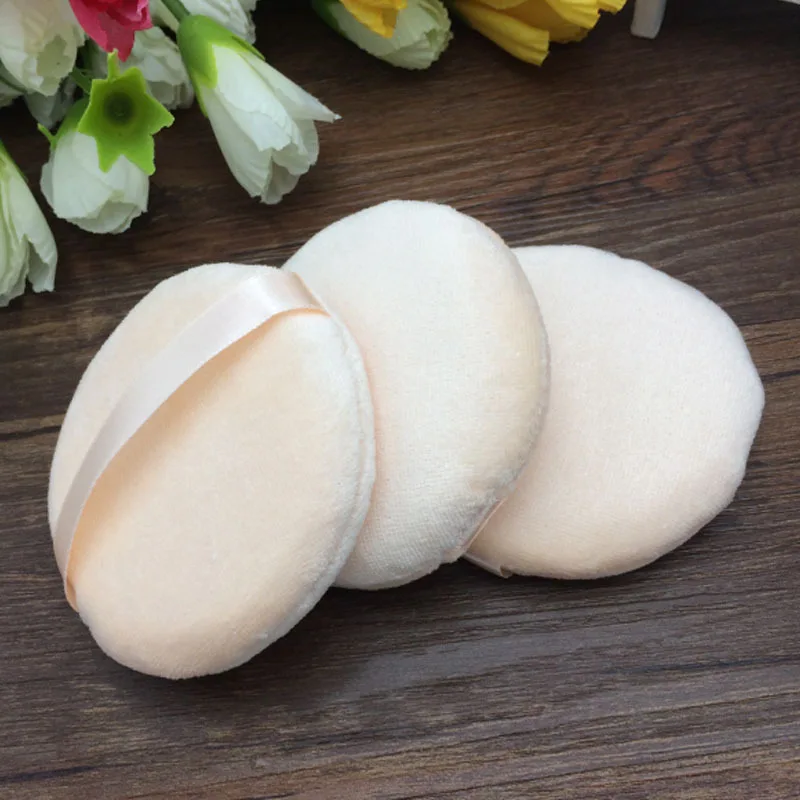 1 шт. большая хлопковая Сухая Пудра пуховка с лентой мягкая губка косметический