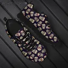 ELVISWORDSЖенская обувь на плоской подошве; Дизайнерские кроссовки для женщин; Модная брендовая Повседневная прогулочная обувь; Готическая обувь с черепами; Mujer Zapatillas