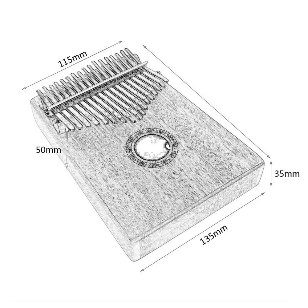 Новый ключ калимба Африканский фестиваль челюсти Махагони пальцы пианино Sanza Mbira