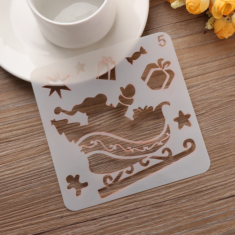 DIY рождественские пустые трафареты для раскрашивания стен штемпель тиснения