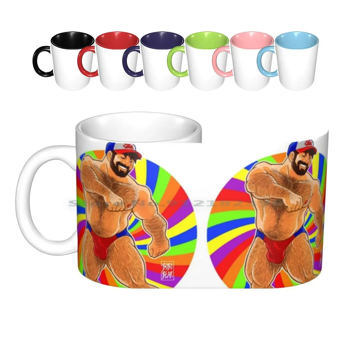 

Adam Likes To Dance-Gay Pride Ceramic Mugs Coffee Cups Milk Tea Mug Bobobear Bobobearart Bobo Bear Bear Bear Week Bear Weekend