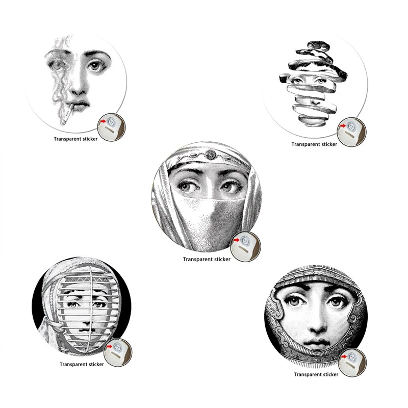 Милан Италия дизайнер fornasetti таблички узор обои разделенные картины настенные наклейки DIY Украшение стены 8 дюймов