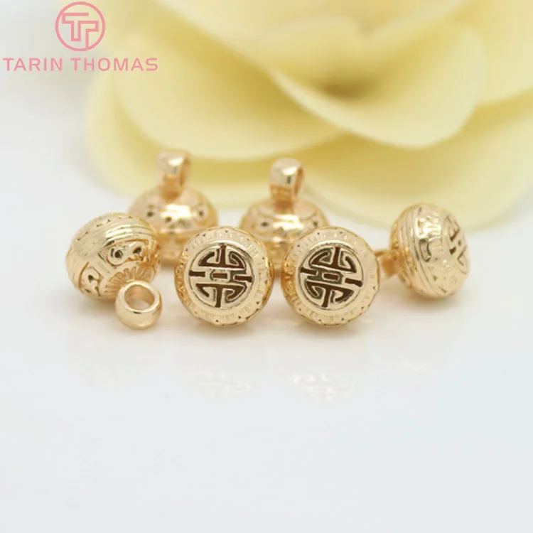 

4PCS 10x12MM 24K Champagne Gold Color Plated Brass Buddha Charms Pendants High Quality Diy Jewelry Accessories