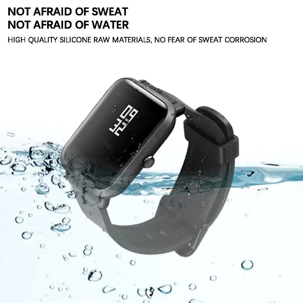 20mm Silicone Wrist Watch Band Strap for Xiaomi Huami Amazfit Bip BIT PACE Lite Sports Bracelet Smart Watches Accessories |