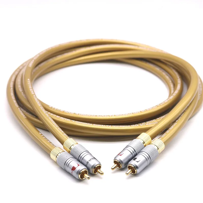 CARDAS посеребренный золотистый 5-C соотношение HiFi лихорадка аудио RCA аудиокабель