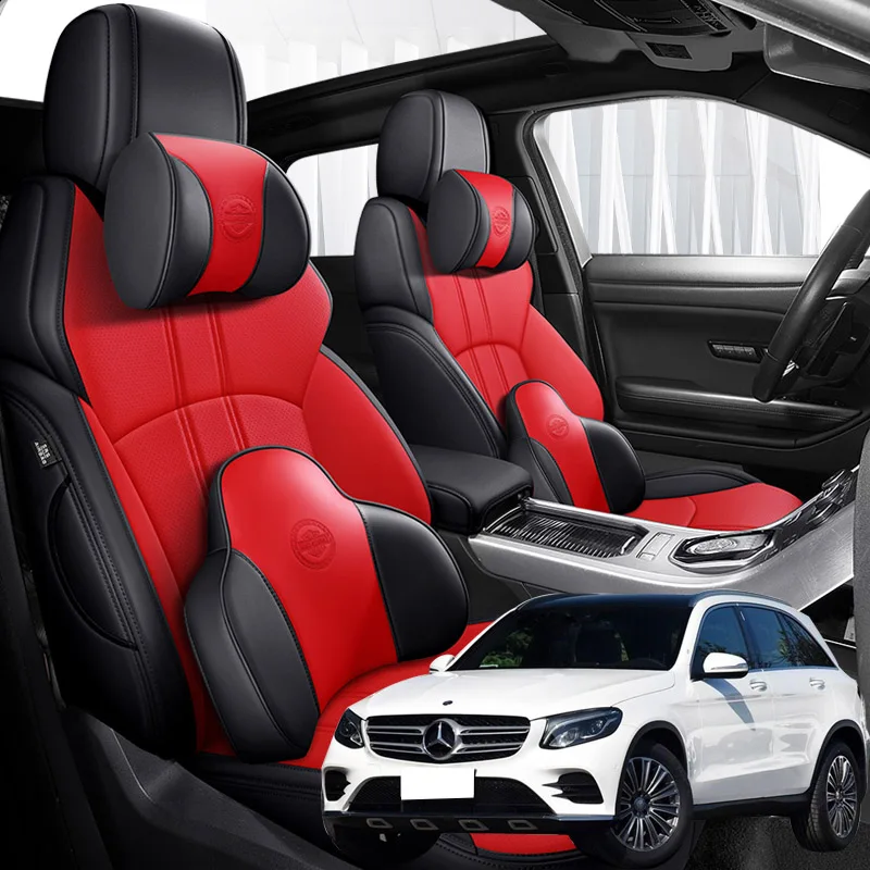 

Nappa Leather 5 seats Car seat covers For Mercedes Benz glc 2017 2018 2019 2020 2016 accessories