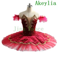 women burgundy classical ballet tutus velvet red adult profesional ballet tutu costume ballet pancake platter performance dress