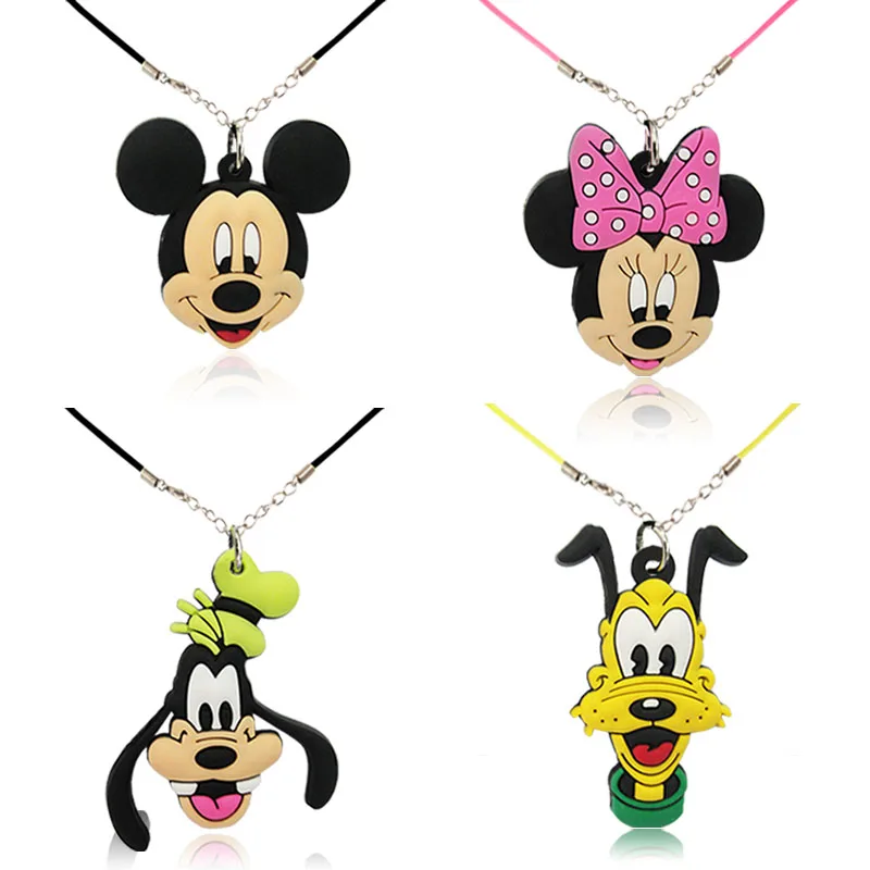 7603B mix20pcs 20 шт. ожерелье с подвеской с изображением героя мультфильма Микки Маус очаровательный чокер с цепочкой модные аксессуары для детей Рождественский подарок вечерние сувениры - Окраска металла: 7603B mix20pcs