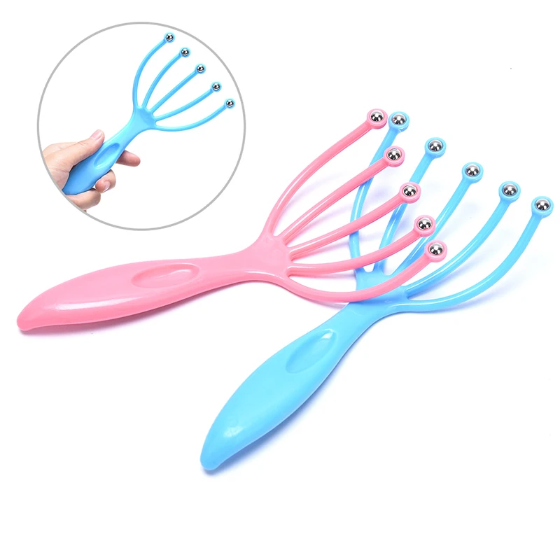 Расслабляющий пятичелюстный массажер для головы стальной шарик массажа