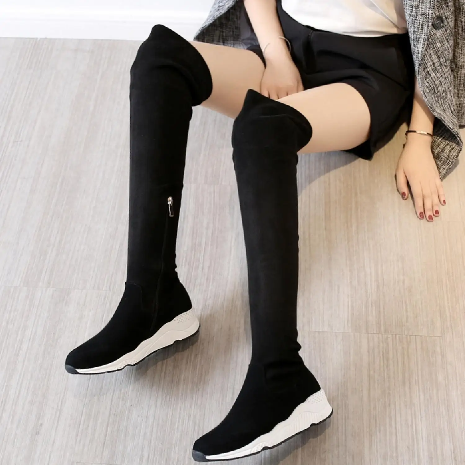 Winter Thigh High Platform Pumps Shoes