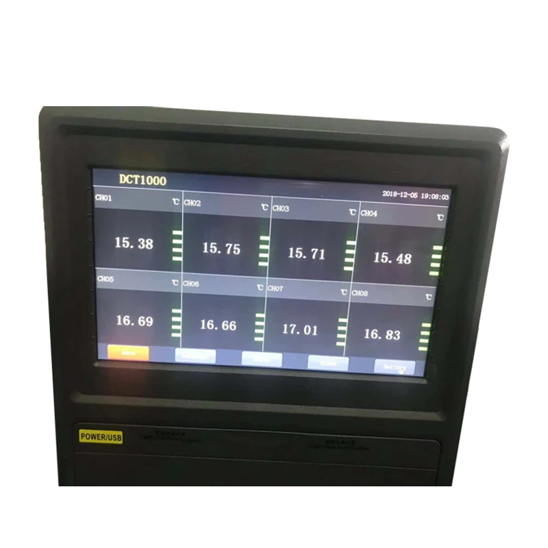 

DCT1000-8 Температура Регистраторы 8 Каналы безбумажный Регистраторы с большой ЖК-дисплей Дисплей