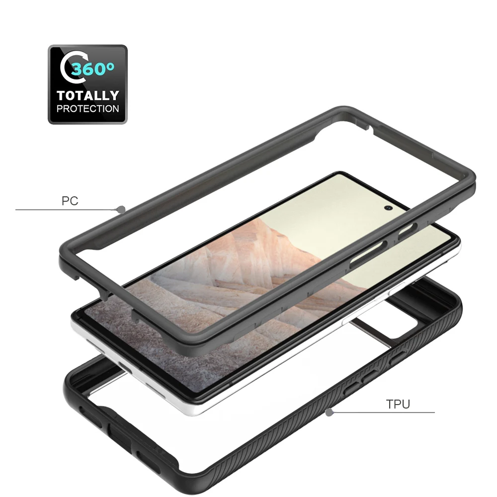 360 полноразмерная Прозрачная Жесткая Пластиковая Задняя Крышка противоударный