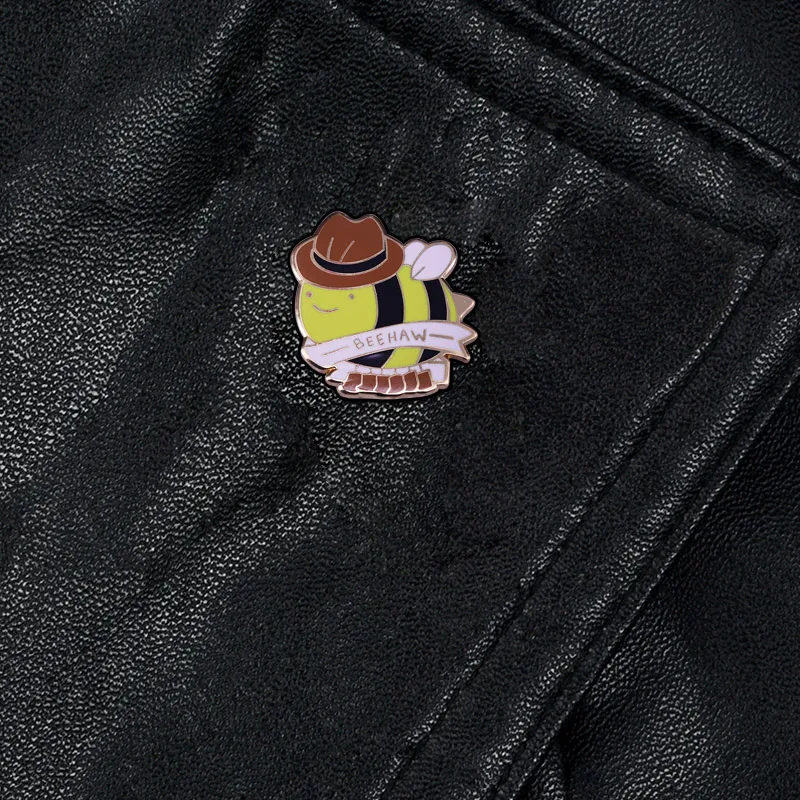 Giddy up с эмалью в виде булавки Beehaw коллекция ковбойской культуры забавные