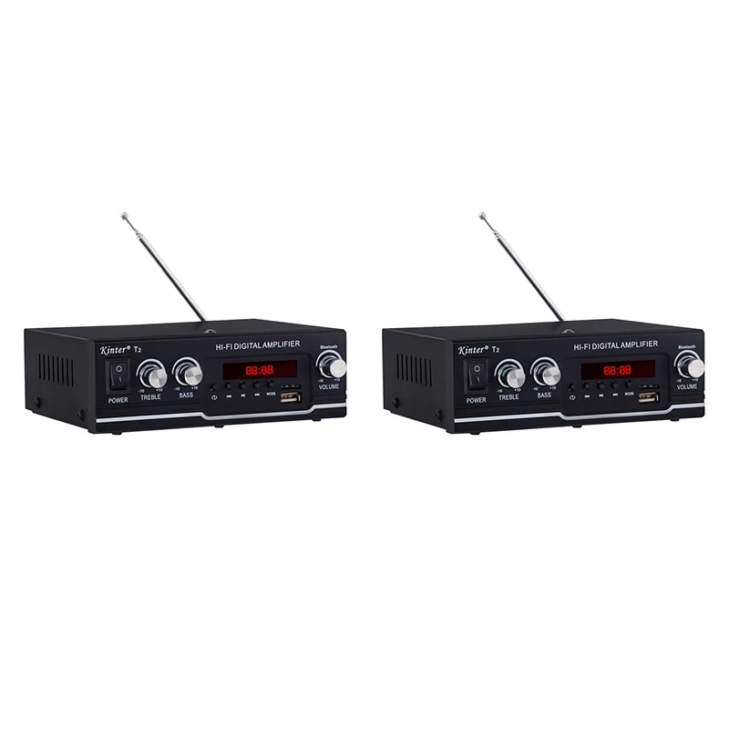 Kinter T2 Hifi автомобильный усилитель o 2.0CH 20 Вт стерео звук для Bluetooth USB TF вход FM радио